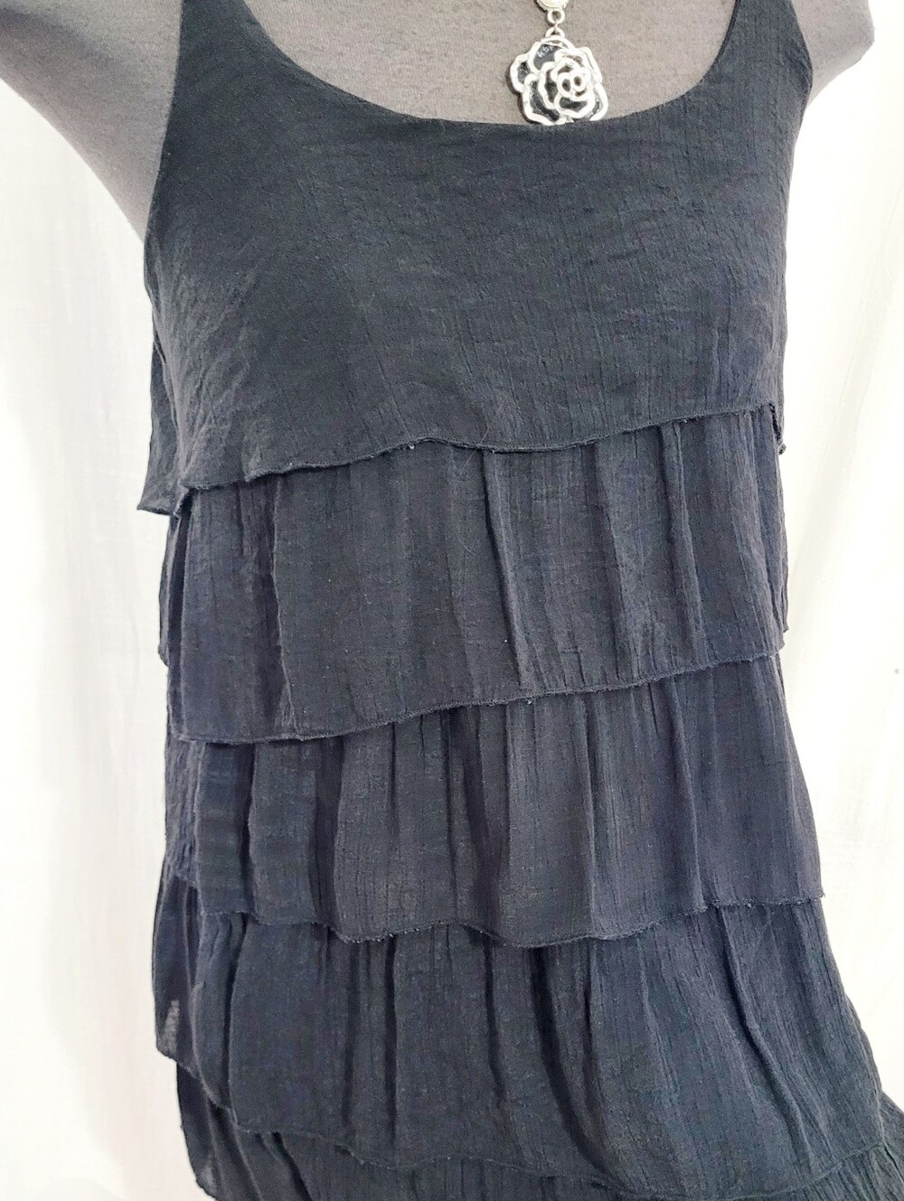 Tiered Ruffle Dress / Xl - Picture 10 of 11